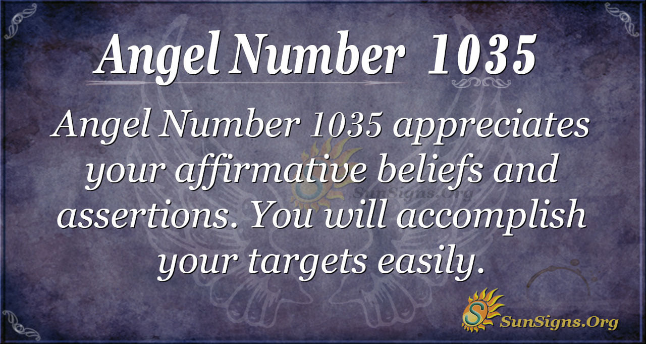 Angelska številka 1035 Pomen