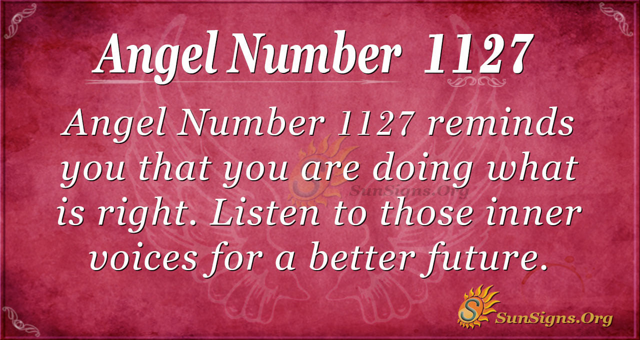 Angelska številka 1127 Pomen