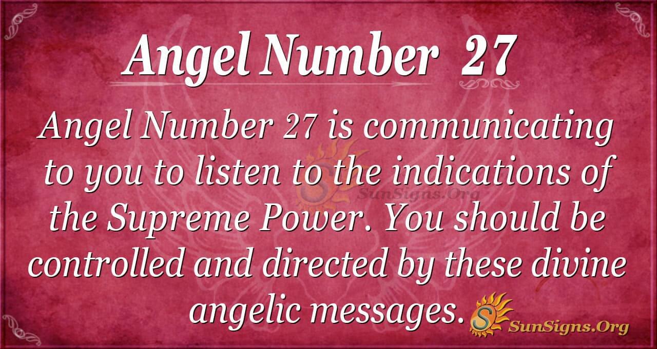 Ангел номер 27
