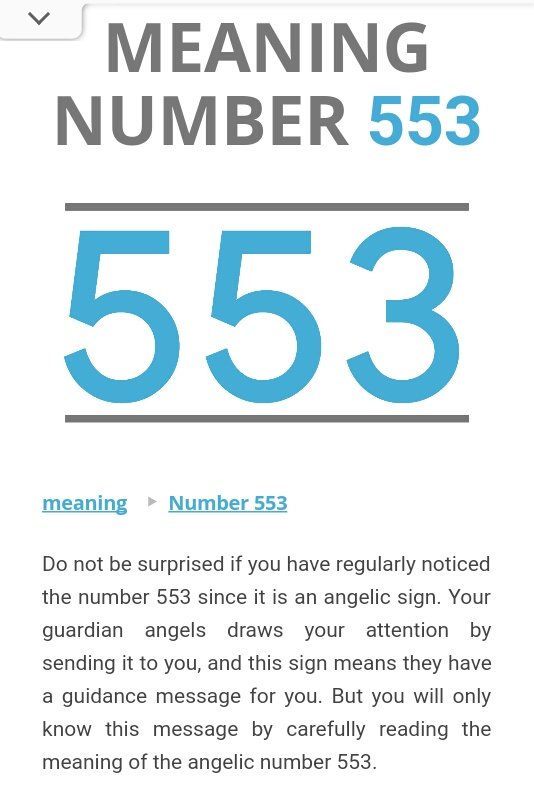 Anĝela Numero 553 Signifo