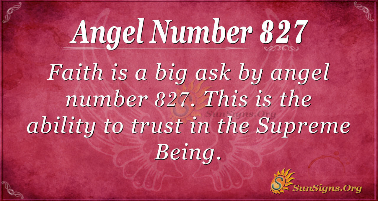 Číslo anjela 827 Význam