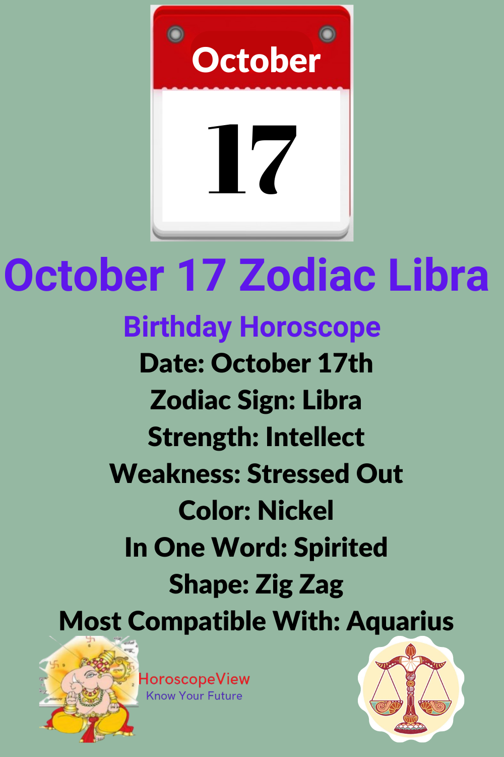 17. oktoober Zodiac
